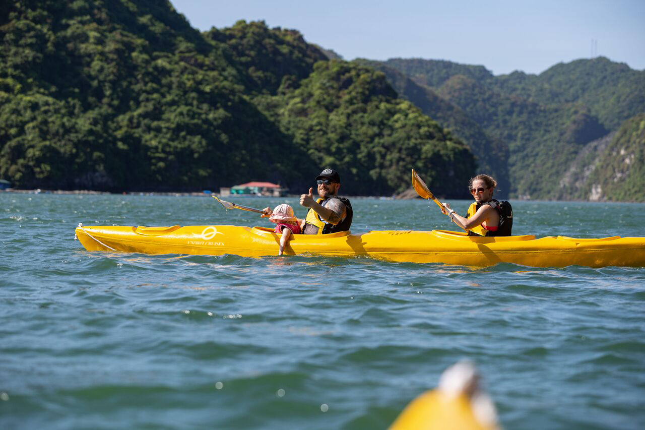 Kayaking in Halong Bay